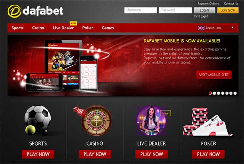 Kho dịch vụ game cá cược “khủng” nhất thị trường của Dafabet